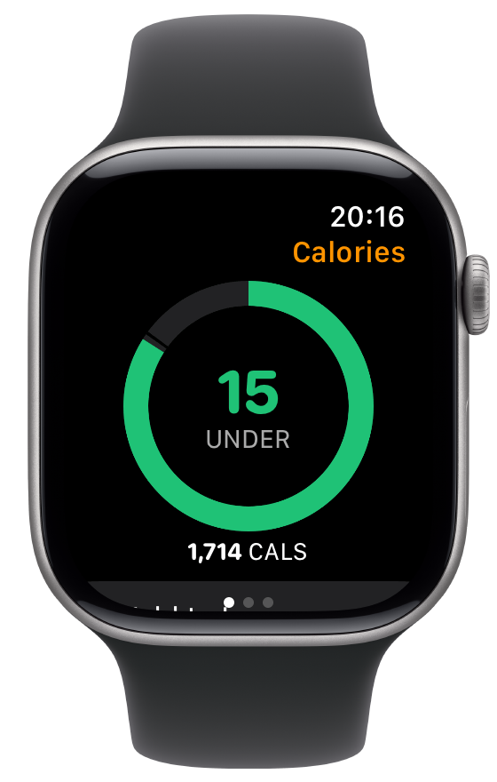 Apple Watch and Lose It showing calorie data